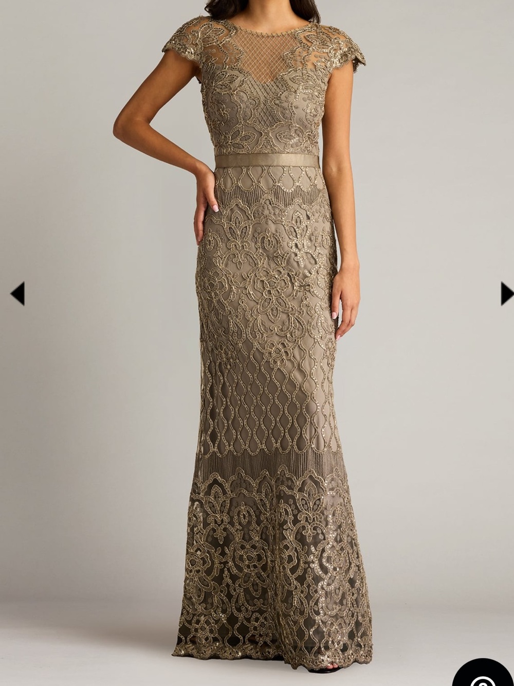 Tadashi Shoji Miranda Sequin Embroidered Gown BJK18795LX